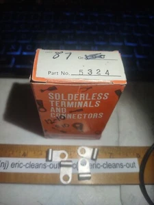 Hoffman 5324 Brazed seam flag Terminals Solderless #10 stud 12-10 AWG Quan 87 - Picture 1 of 3