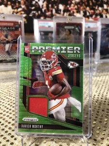 2024 Panini Prizm - Premier Jerseys Neon Green #PJ-XWY Xavier Worthy (MEM, RC) - Picture 1 of 2