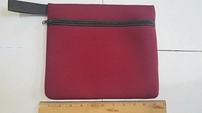 POUCH, CARRYING, W/ZIPPER MAROON COLOR - (L2) FREE SHIPPING - Image 1 of 3