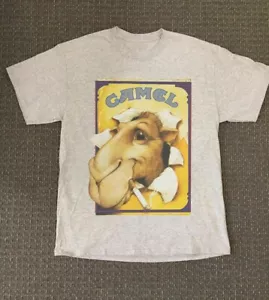 Vintage Heather Gray Joe Camel Zigaretten Baumwolle Sport grau Full Size Shirt TU143 - Bild 1 von 4