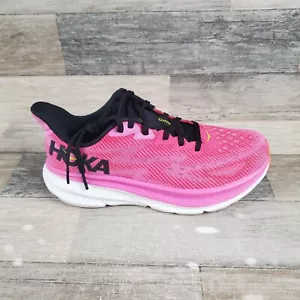 Hoka One One Clifton 9 Womens Shoes Sz 7 B Running Raspberry Strawberry Sneakers - Picture 1 of 12