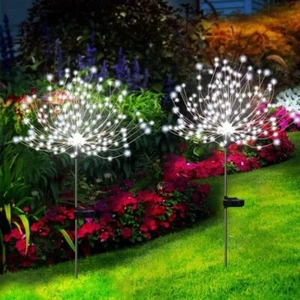 Outdoor Solar Garden Firework Lights Waterproof Path Lawn Xmas Decor 150 LED - Picture 1 of 11