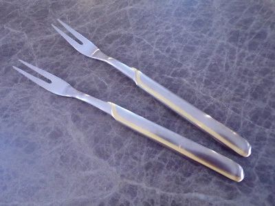 WMF Modell Onda Gold Paar Fleischgabeln Cromargan TOP fast wie neu ! - Bild 1 von 2