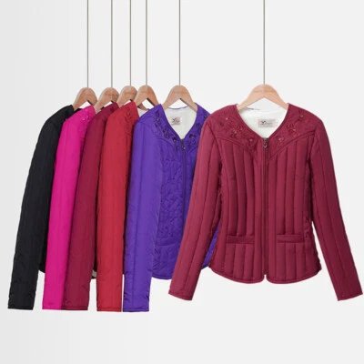 Abrigo forrado de lana para dama Chaqueta acolchada de algodón Calentador delgado Ropa exterior acolchada de felpa Foto 1 de 4