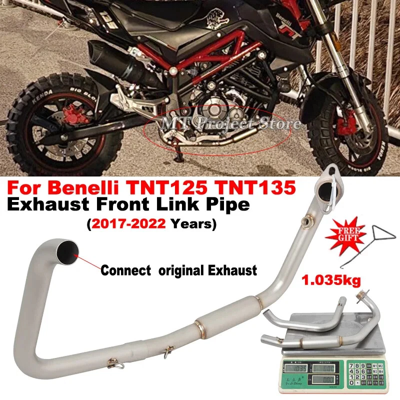 Escape de moto sin cordones para Benelli TNT125 TNT135 Tnt 125 Tnt 135 2017-2022 Foto 1 de 4