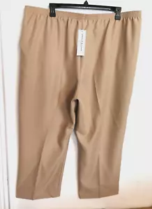 Alfred Dunner Womens Pants 26W Plus Brown Dress Stretch Pockets Pull On Classic - Picture 1 of 3