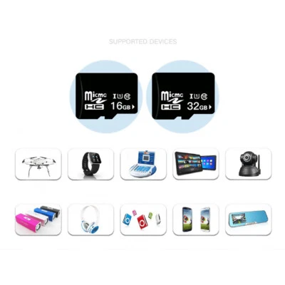 16/32GB Micro SD Card Memory Card Camera TF Card Music Video MP3/4 Files Storage - Image 1 of 4