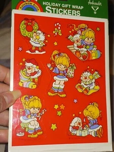 Vintage Stickers,rainbow brite Christmas Red Sheet,1 Sheet Not Pacakage, (STKZ3) - Picture 1 of 5