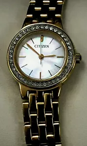 Citizen EJ6102-64D Crystals Gold-Tone Stainless Steel Ladies Quartz WARRANTY - Picture 1 of 12