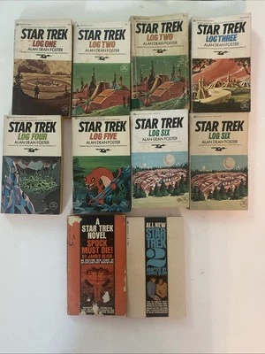 STAR TREK LOG Series Books Alan Dean Foster Partial Set James Blish 10 Book Lot - Image 1 of 2
