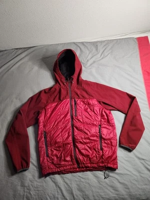 REI Primaloft Puffer Jacket Mens Size Large Red Hooded Outdoor Hiking Pertex EUC - Image 1 of 4
