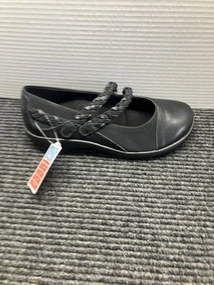 Zapatos Aetrex para mujer talla 7,5-8 negros Annie Mary Jane planos correa trenzada ortopédica Foto 1 de 4
