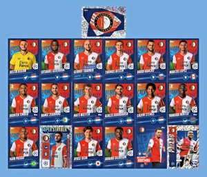 Pegatinas oficiales del equipo Feyenoord 2023/24 Topps UEFA Champions League - Imagen 1 de 2