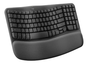 Logitech Wave Keys Wireless Ergonomic Keyboard with Cushioned Palm Rest - Afbeelding 1 van 12