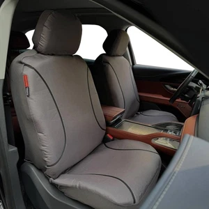 Fundas de asiento de auto delanteras de lona gris impermeable para Ford Ranger 2011-on - Imagen 1 de 7