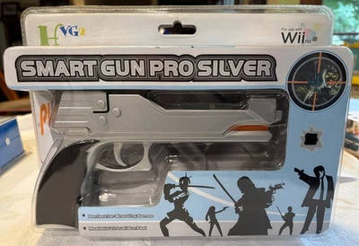 NEW! Smart Gun Pro Silver for Nintendo Wii Remote & Nunchuck Controllers - Image 1 of 4