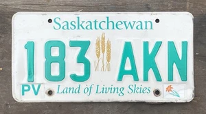Saskatchewan Canada License Plate #183 AKN Wheat LAND OF LIVING SKIES (2/2) - Bild 1 von 2