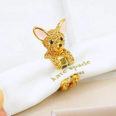 NWOT Kate Spade Chihuahua Haute Stuff Ring Size 7 - Image 1 of 4