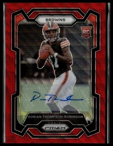 2023 Panini Prizm #322 Dorian Thompson-Robinson Rookie Auto Red Wave #/149 - Foto 1 di 2