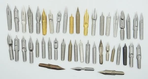 44 Different Vintage Dip Pen Nibs - All Unused, All Vintage Nibs - 44 Different - Picture 1 of 3