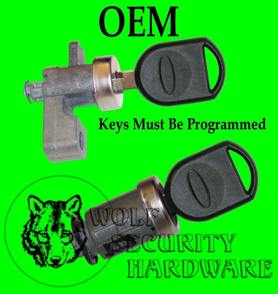 Mountaineer Explorer 4DR 02-04 Ignition Switch Lock Cylinder & Door 2 PATS Keys - Image 1 of 2