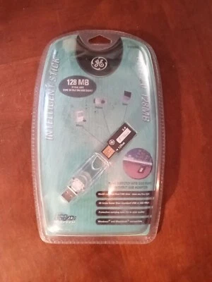 GE Intelligent Stick USB Hi-Spd 2.0 128MB BRAND NEW COMPLETE W/ 3-flash DRIVEs - Image 1 of 4