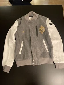 Nike SB Manny Pacquiao Destroyer Varsity Bomber Letterman Jacket Coat Grey Sz M - Picture 1 of 8