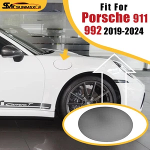 Carbon Fiber Fuel Tank Cap Cover Trim For Porsche 2019-2024 911 992 Plain Matte - Picture 1 of 7