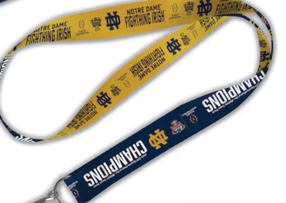 2025 Notre Dame Irish Sugar Bowl Champions Lanyard Orange Bowl CFP - Image 1 of 1