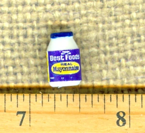Puppenhaus Miniaturgröße Best Foods Mayonnaise Glas - Bild 1 von 3