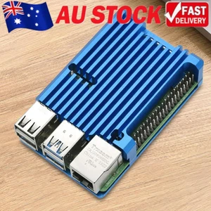 Metal Housing with Heatsink Open Case Design for RPI (Blue Without Fan) - Afbeelding 1 van 6