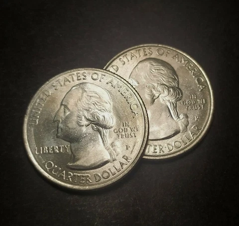 Grease Struck in Two Washington America The Beautiful Quarters 2015 - 2016 Cover