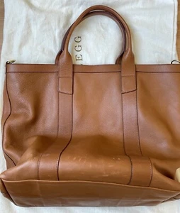 Bolso de Mano Frank Clegg Todo Cuero Marrón Cuero con Bolsa para el Polvo $1000 - Imagen 1 de 8