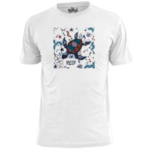 Mens Turtle Help T Shirt Conservation Greenpeace - Picture 1 of 2
