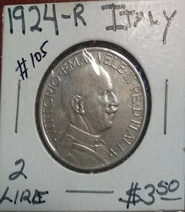 1924-R Italy 2 Lire circulated good condition (see picture)#105 - Picture 1 of 2