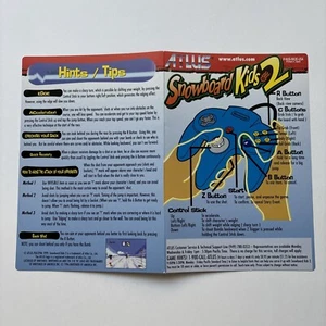 Snowboard Kids 2 Nintendo 64 N64 Manuale Funzionamento Scheda Inserto Solo Suggerimenti Trucchi - Foto 1 di 4