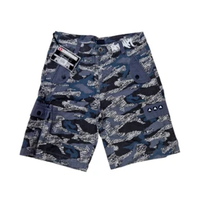 Boys Airwalk Grey Camouflage Denim Chino Combat Shorts - 11-12 Years - Picture 1 of 2
