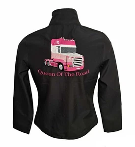 Queen Of The Road Lorry Sweden Jacket V8 Regatta Softshell Pink Truck Driver Coa - Picture 1 of 24