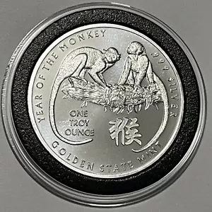 Chinesisches Jahr des Affen Sternzeichen Münze 1 Feinunze 0,999 Feinsilbermedaille 999 - Bild 1 von 12