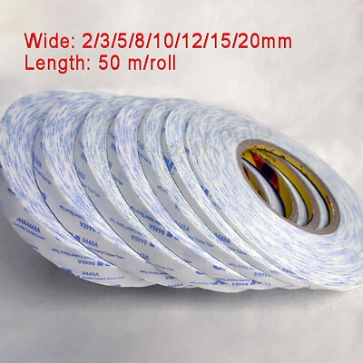 9448A Thin & Strong Double Sided Tape, 2~20mm X 50m, For Mobile/Phones/Tablets - Image 1 of 4
