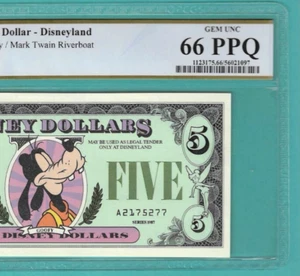 5 $ 1987A Disney Dollar Goofy PCGS 66PPQ - Bild 1 von 3