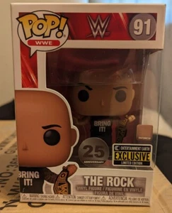 THE ROCK - WWE WWF Funko POP #91 Collectible Vinyl Figure w/ Belt NEW & IN STOCK - Picture 1 of 6