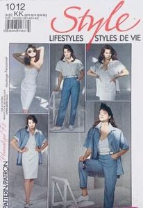 STYLE Pattern 1012 Misses Loose Shirt, Lined Bustier, Skirt & Pants Sizes 8 - 14 - Picture 1 of 2
