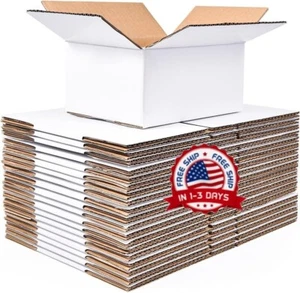 Shipping Boxes 8x6x4 Inches Mailing Moving Packing Storage 20 Pack - New - Picture 1 of 8