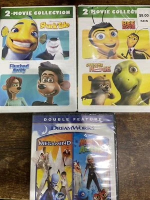 Dreamworks Animation 6 Movie Set: Bee Movie, Shark Tale, Over The Hedge… - Image 1 of 4