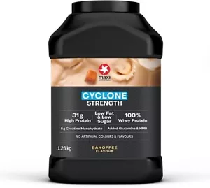 MAXIMUSCLE Cyclone Protein Powder Banoffee Flavour 1.26 kg with Creatine. - Picture 1 of 6