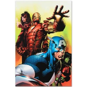 Marvel Comics "Avengers" Limited Edition Art Canvas Numbered - Picture 1 of 2