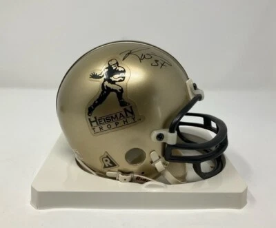 Ricky Williams Autographed Texas Longhorns Heisman Trophy Award Mini Helmet JSA  - Image 1 of 4