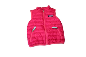Patagonia Mädchen Kleinkind gefütterter Pullover Weste durchgehender Reißverschluss in Pink Größe 2T authentisch - Bild 1 von 6