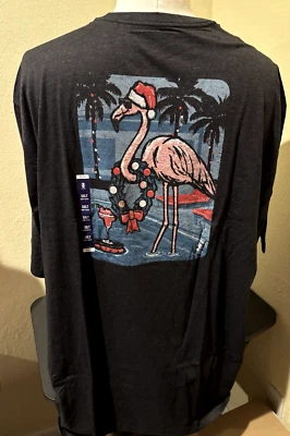IZOD Saltwater Men 3XLT Big &Tall Relaxed Flamingo Holiday T-Shirt - Image 1 of 4